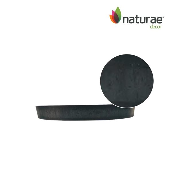 Naturae Decor Small Plastic Planter Saucer 10 x 1-in - Black - 2/Pk