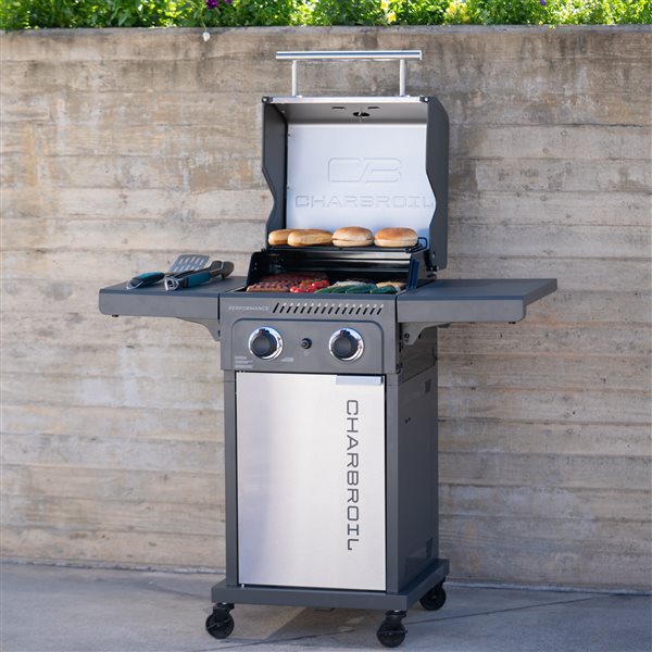 Charbroil Performance Series FlavorMax 2-Burner Propane Barbecue w/ Foldable Side Shelves