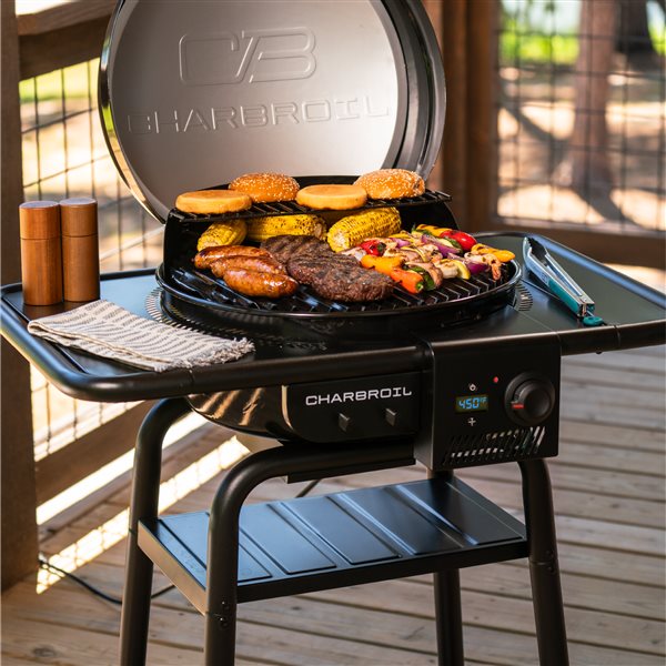 Charbroil Bistro Pro Electric Grill + Charcoal Mode Barbecue - Black