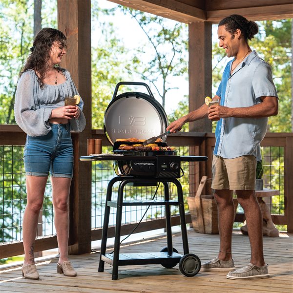 Charbroil Bistro Pro Electric Grill + Charcoal Mode Barbecue - Black