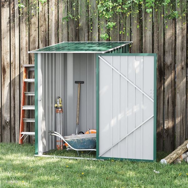 Outsunny 3.3 x 3.4-ft Lean-to Garden Storage Shed