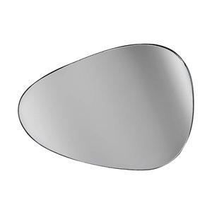 Miroir mural encadré en métal Shelly iH casadécor 15 L x 21 po l. forme irrégulière en argent
