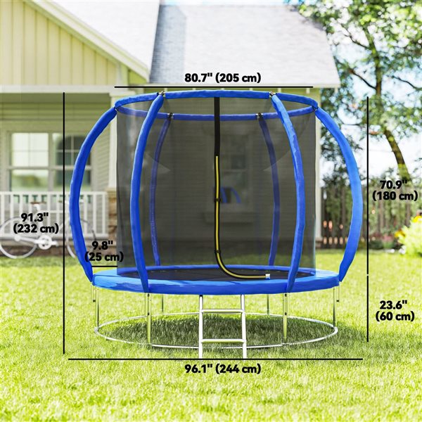 Soozier 8-ft Blue Kids Trampoline with Circular Base