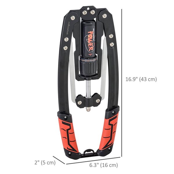 Soozier Black and Red Adjustable 22-440lbs Twister Arm Trainer