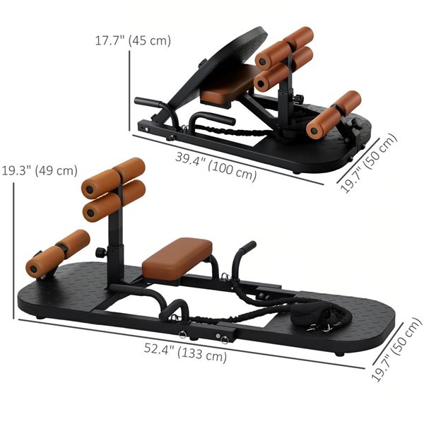Soozier Foldable Sissy Squat Machine and Hip Thrust Machine