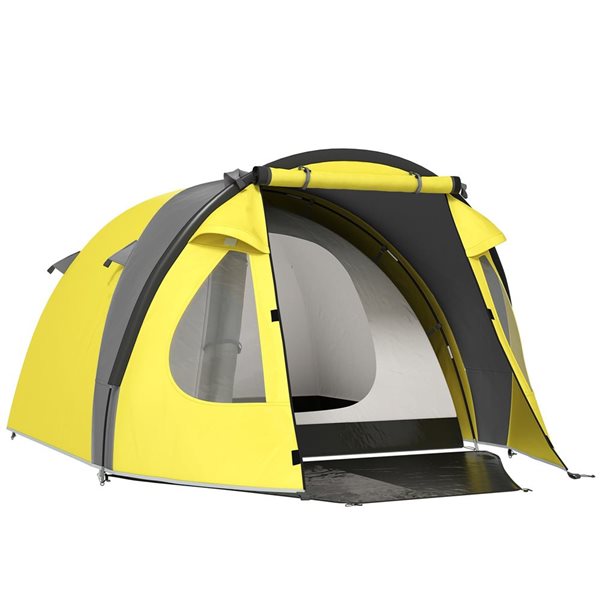 Outsunny 3-4 Person Camping Tent with Porch