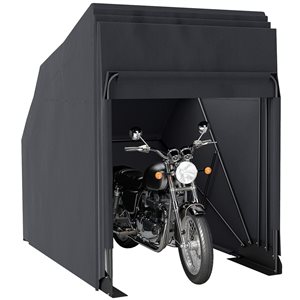 Abri pour moto imperméable Outsunny en polyester noir