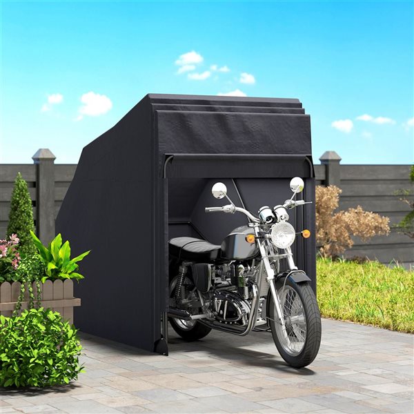 【日本未発売】RETROS Biker Shelter Outsunny Black Polyester Waterproof Motorbike Shelter C30-035V00BK