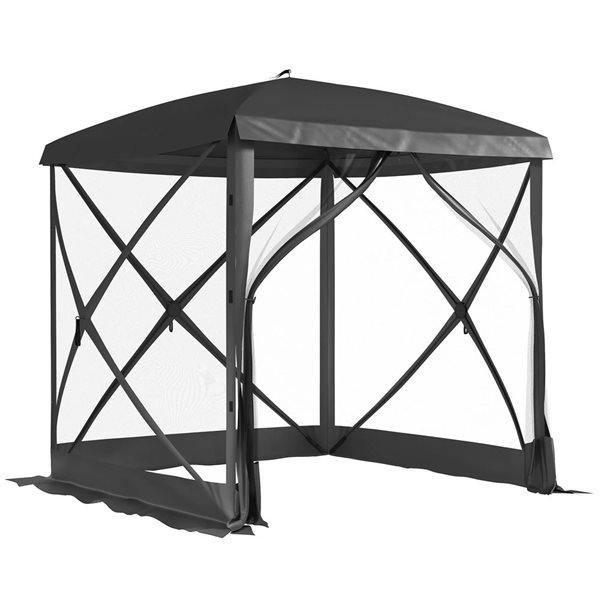 Outsunny Pop-Up Screen House - Black