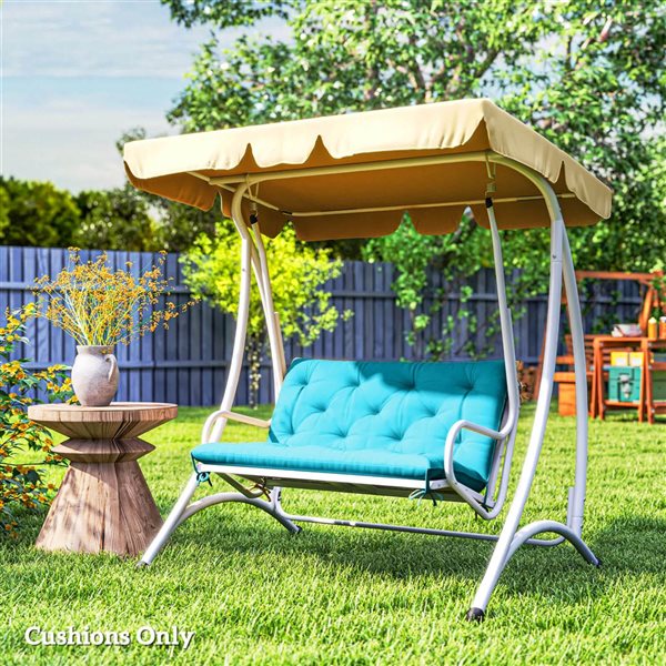 Outsunny Garden Bench Cushion w/ Backrest - Blue