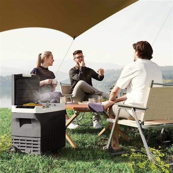 Outsunny 12 V 40-L Portable Camping Freezer/Refrigerator - Black