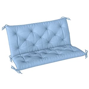 Lot De 4 Coussins De Chaise De Jardin 42x42 Cm – Blanc Crème, Attaches, Polyester Résistant Aux Taches