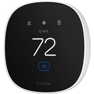 Ecobee Essential Smart Thermostat with LED Touch Screen - White