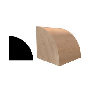 RESO RMM 110 Stainable Finger-Joined Pine Quarter Round Millwork 1/4 x 1/4 x 96-in - 20-pcs - 160-ft Total