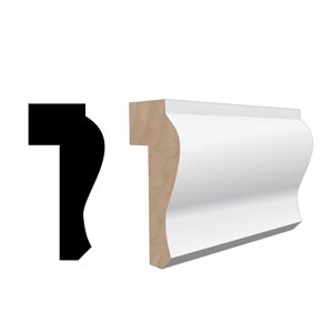Capuchon de lambris en pin jointé avec apprêt RMM 292 de RESO 9/16 x 1 1/8 x 96 po, 10 mcx, 80 pi au total