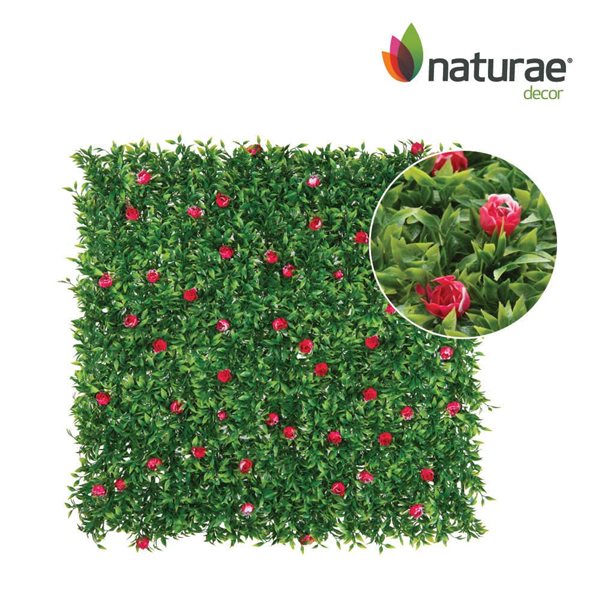 Naturae Decor Pink Rose 20 x 20-in Foliage Panel - 12/Pk