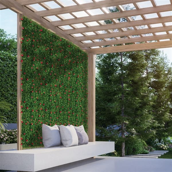 Naturae Decor Pink Rose 20 x 20-in Foliage Panel - 12/Pk