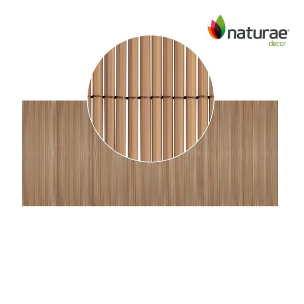 Naturae Decor Artificial Bamboo Privacy Screen 40 x 96-in - Oak Finish
