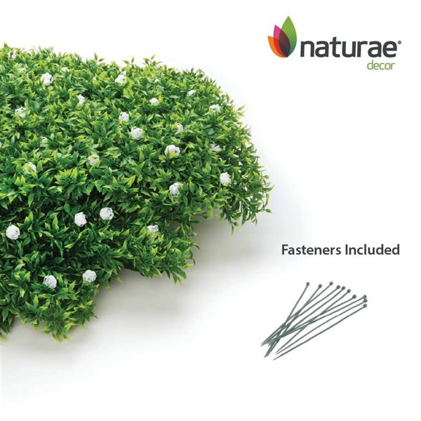 Naturae Decor White Rose 20 x 20-in Foliage Panel - 12/Pk