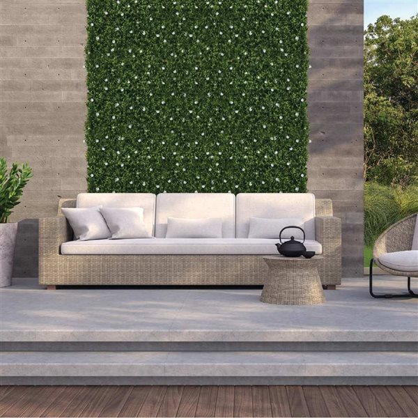 Naturae Decor White Rose 20 x 20-in Foliage Panel - 12/Pk