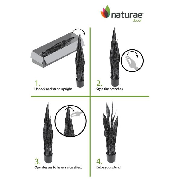 Naturae Decor 35-in H Artificial Indoor/Outdoor Coral Sansevieria