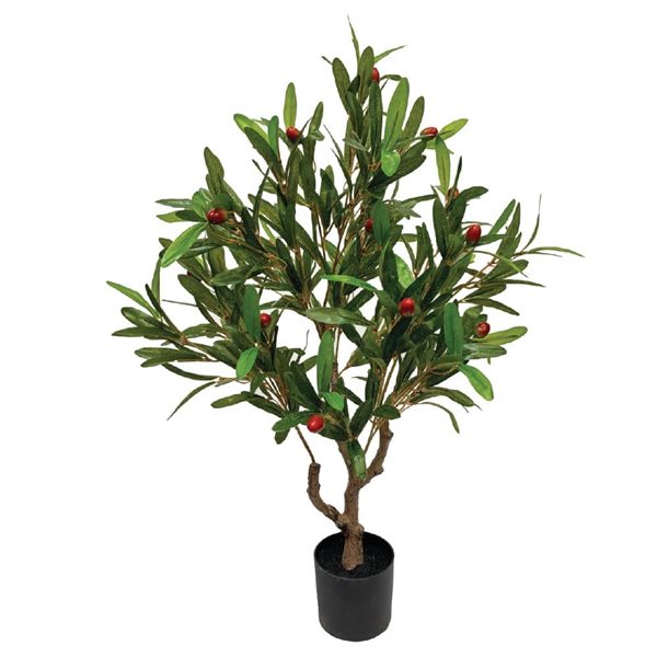 Naturae Decor 33-in H Artificial Indoor/Outdoor Olive Tree