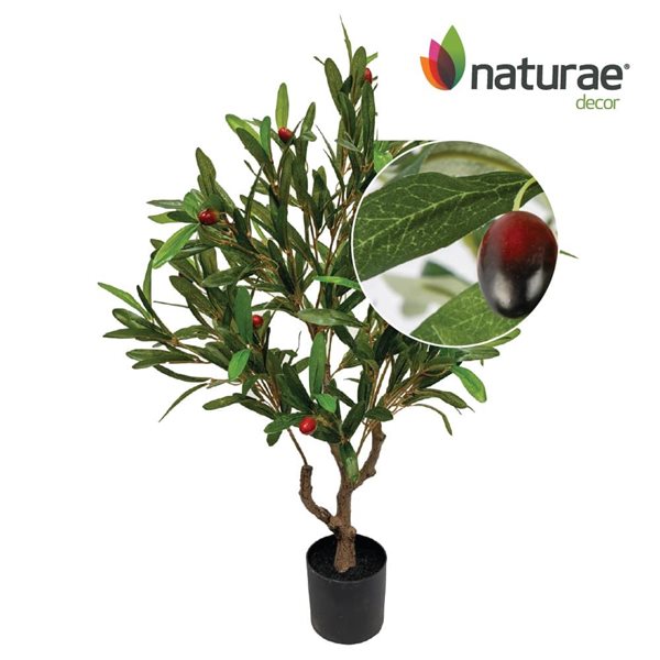 Naturae Decor 33-in H Artificial Indoor/Outdoor Olive Tree