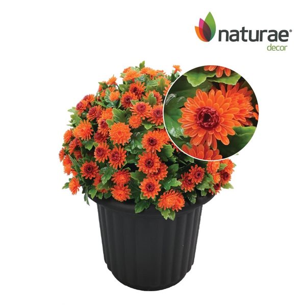 Naturae Decor 15-in H Artificial Indoor/Outdoor Chrysanthemum
