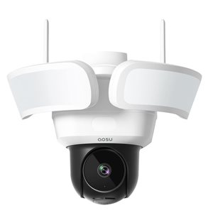 Caméra de surveillance intelligente à lumière projecteur aosu câblée pour l'extérieur