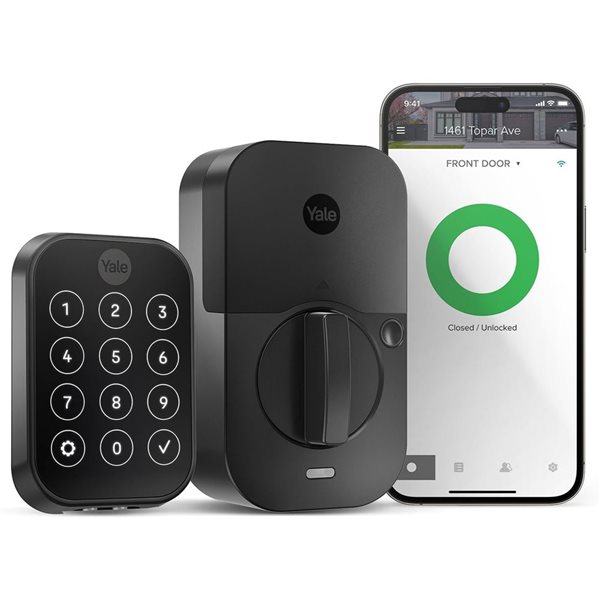 Yale 450 Assure Lock 2 Black WiFi Touch Keyfree Electronic Single-Cylinder Deadbolt Keypad