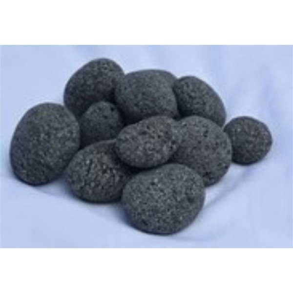 MODENO 1.5-2.5-in Black Fire Table Lava Stones - 25 lb/Bag