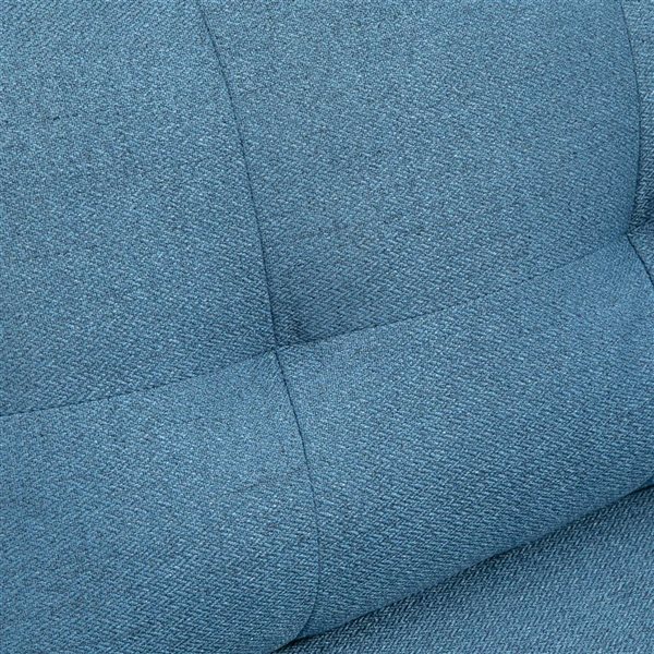 HOMCOM 55-in Modern Tufted Linen Loveseat Sofa - Dark Blue