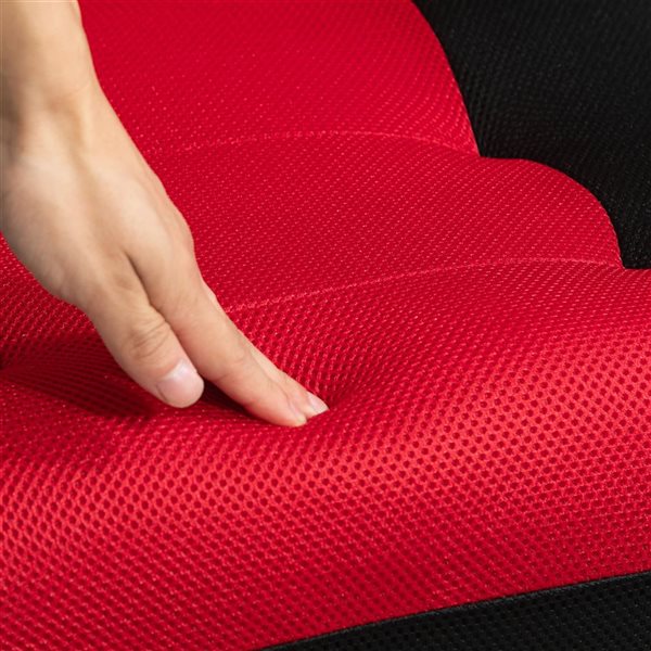 HOMCOM Folding Floor Adjustable Swivel Gaming Chair for Reading - Red