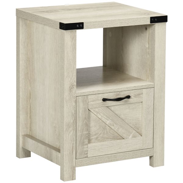 Teamson Home Reno Side End Table Desk With Storage Drawer Home Furniture In Black Walnut