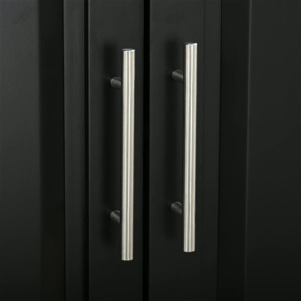 HOMCOM Black Composite 16 D x 72 H x 32-in W Kitchen Pantry Cabinet w/ Drawer and Adjustable Shelves