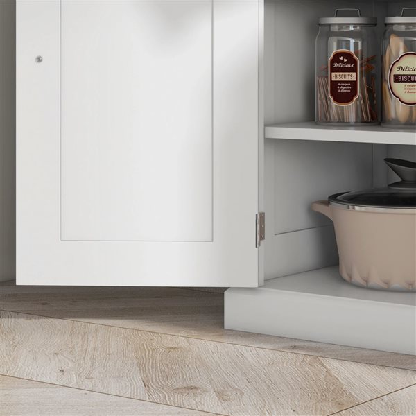 HOMCOM White Composite 16 D x 72 H x 30-in W Freestanding Kitchen Pantry Cabinet w/ Drawer and Doors