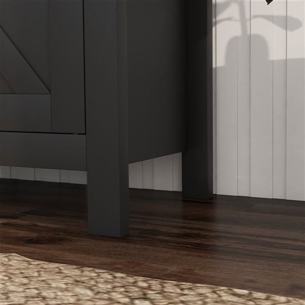 HOMCOM Black Composite 16 D x 33 H x 30-in W Kitchen Sideboard w/ 1 Drawer