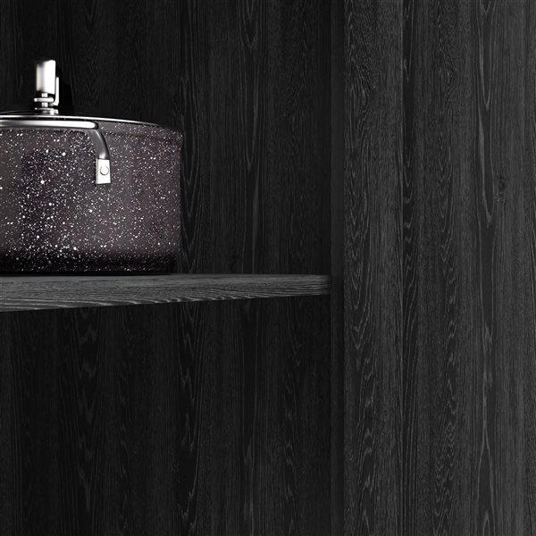 HOMCOM Black Composite 16 D x 72 H x 32-in W Freestanding Kitchen Pantry Cabinet