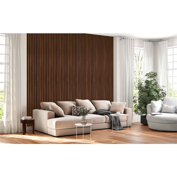 Dundee Deco 0.8 x 8.9-ft Auburn Styrofoam 3D Wall Panels