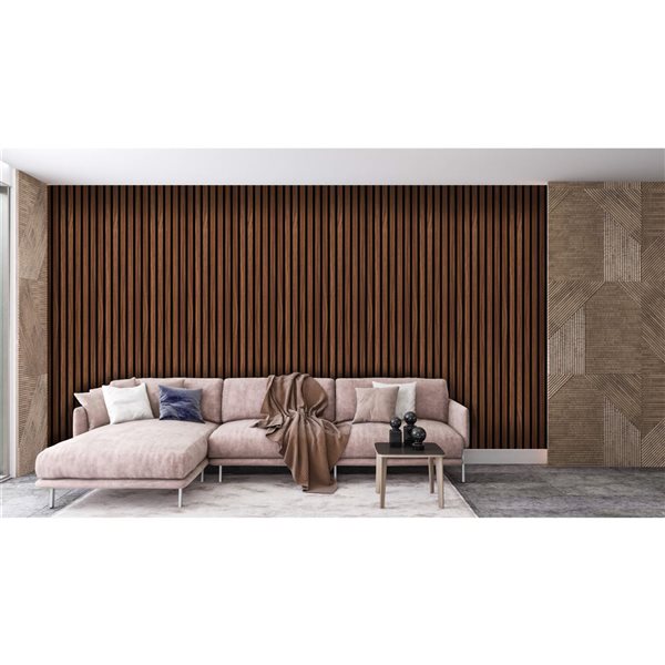 Dundee Deco 10 x 10-in Auburn Styrofoam 3D Wall Panels Sample