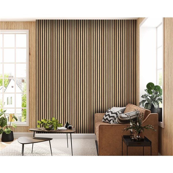 Dundee Deco 0.8 x 8.9-ft Caramel Styrofoam 3D Wall Panels