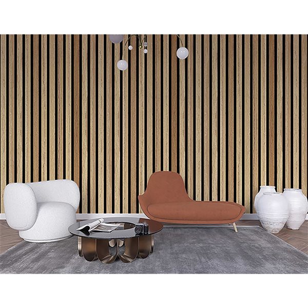Dundee Deco 0.8 x 8.9-ft Caramel Styrofoam 3D Wall Panels
