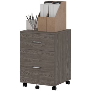 Vinsetto 15.6 x 23-in 2-Drawer Grey Composite Wood Filing Cabinet w/ Casters
