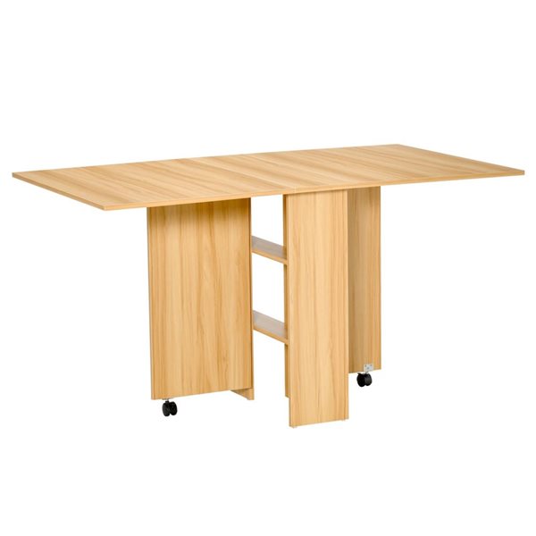 Table de salle à manger extensible pliante à rabats HOMCOM 29 h. x 55 L ...