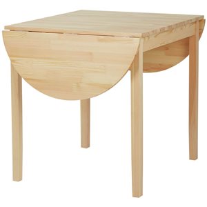 Table de salle à manger extensible à rabats HOMCOM 30 h. x 55 L. x 28 po l. rectangulaire couleur bois naturel