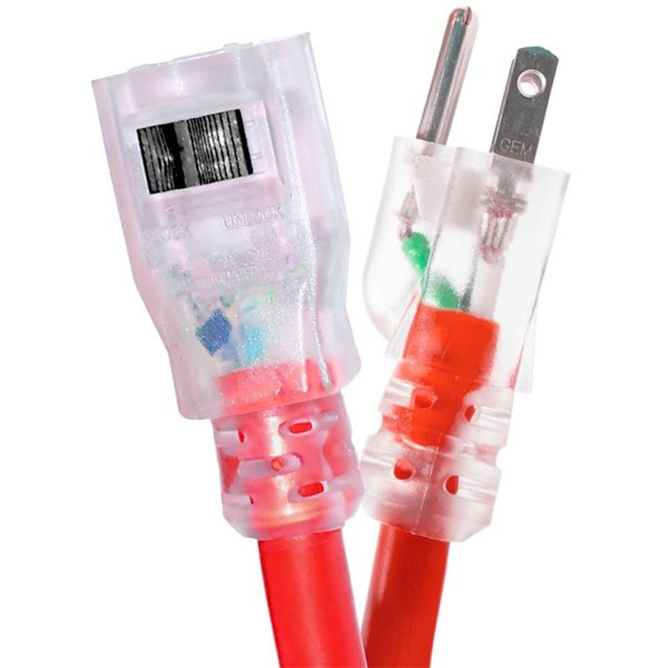 FlexiCord 100-ft Outdoor SJTW 12/3 Lighted Single Tap Extension Cord - Yellow