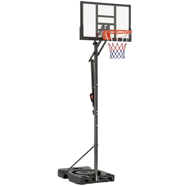 Soozier 4.4-10-ft 5 Heights Portable Basketball Hoop with Wheels