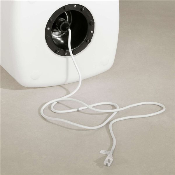 South Shore Sweedi 16-in W White Polyethylene Scandinavian Lighted Cubic Kid's Stool/End Table