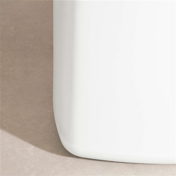 South Shore Sweedi 16-in W White Polyethylene Scandinavian Lighted Cubic Kid's Stool/End Table