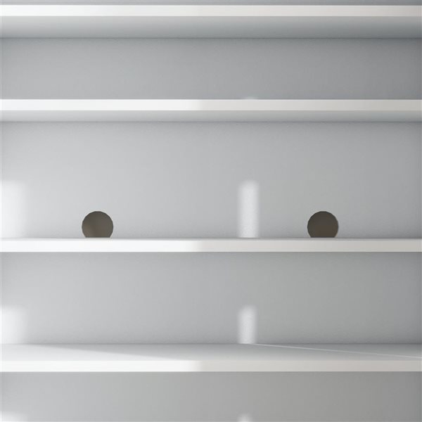 HOMCOM 20-Pair White 5-Tier Modern Shoe Cabinet w/ Soft-Close Doors